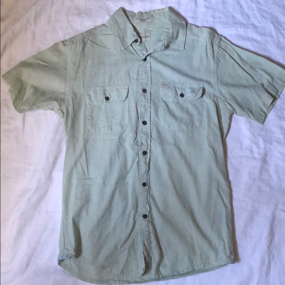 Matix Botton Up Shirt Size Small Color Light Green